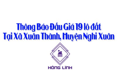 Thông báo đấu giá QSD đất tại xã Xuân Thành, huyện Nghi Xuân